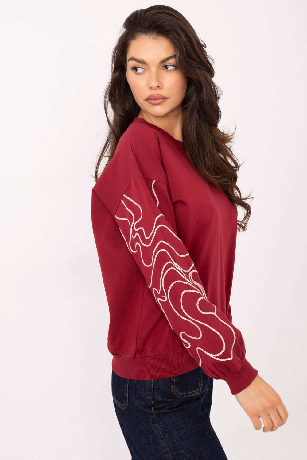 Bluza Damska Model RV-BZ-A176.56 Bordo - Relevance - obrazek 2