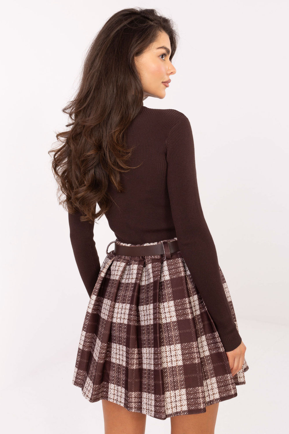 Spódnica Model MI-SD-4193.95 Brown - Rue Paris - obrazek 3