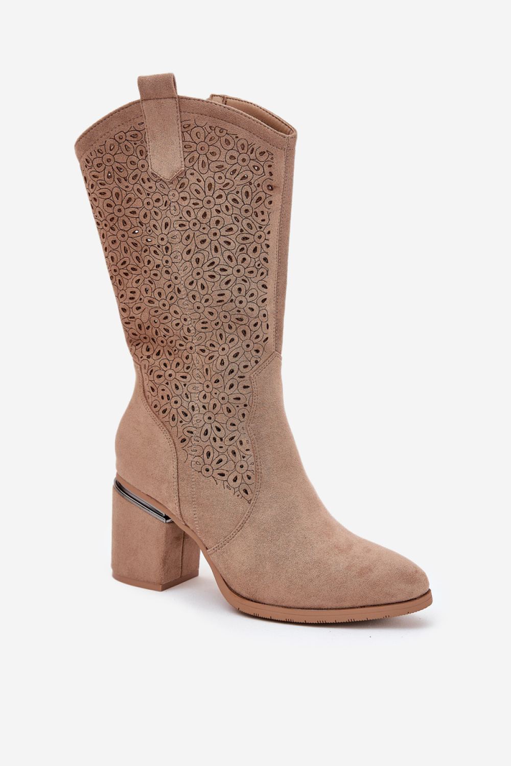 Kozaki Model S.Barski HY51-238 Beżowe - Step in style - obrazek 2