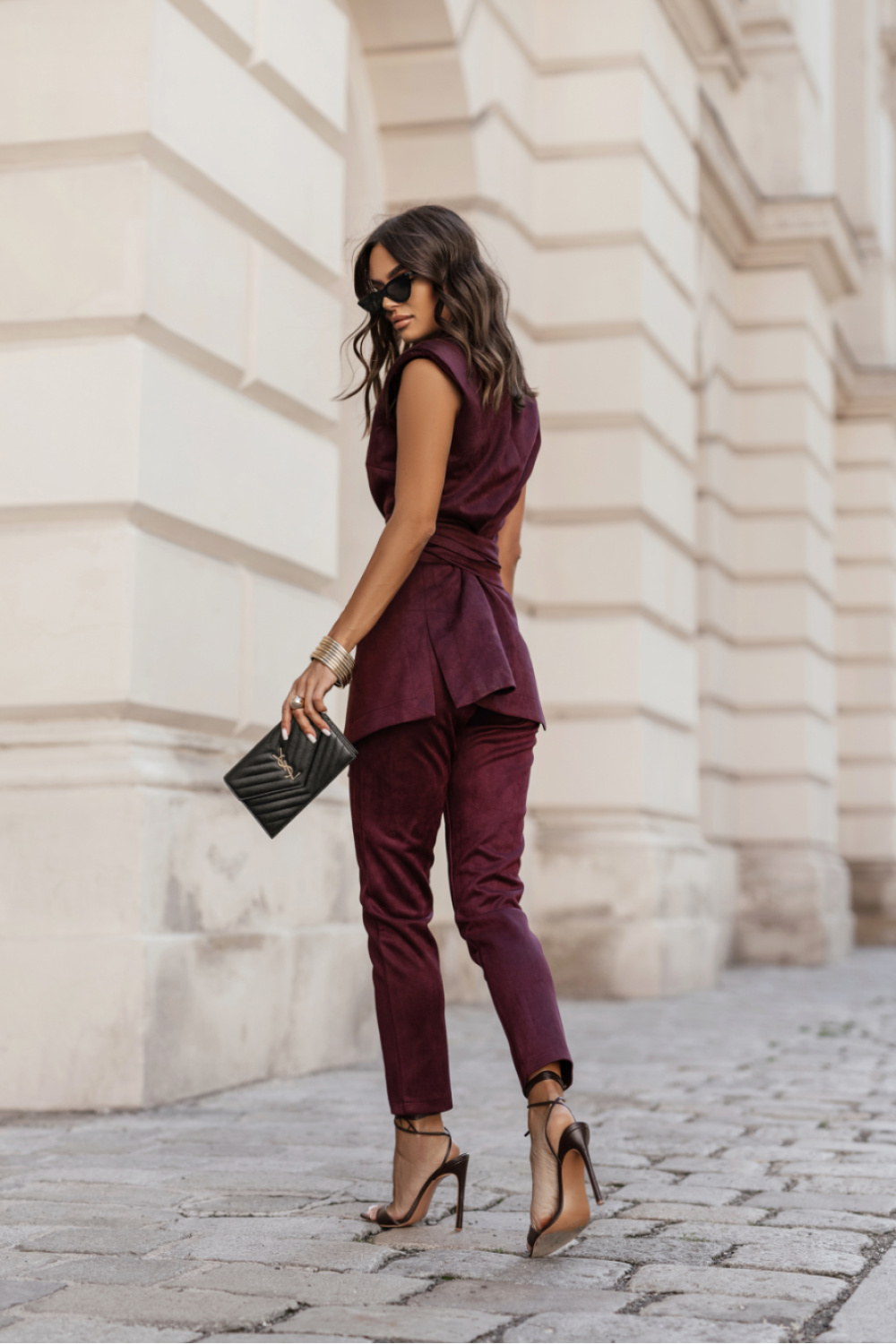 Spodnie Damskie Model Kiara 386128515 Bordo - LaBalancia - obrazek 2