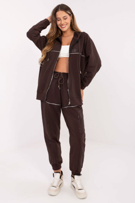 Spodnie Komplet Model RV-KMPL-A881.15 Dark Brown - Relevance