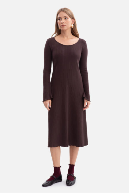 Sukienka Model B308 Gorzka Czekolada - BeWear