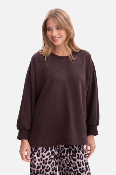 Bluza Damska Model B306 Gorzka Czekolada - BeWear