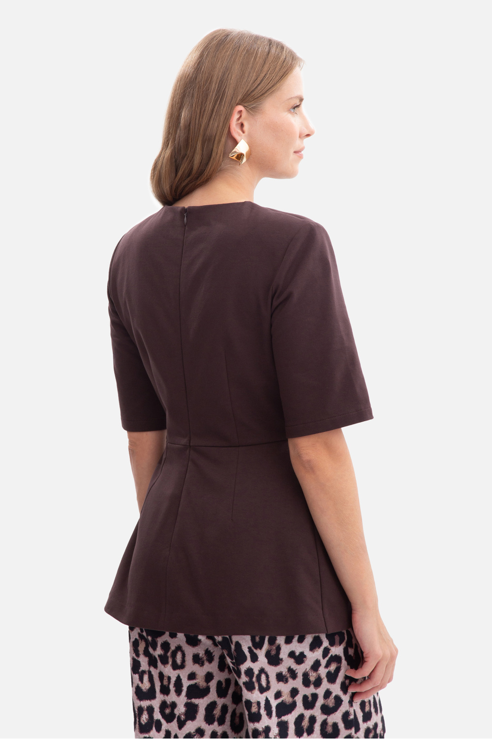 Bluzka Model B305 Gorzka Czekolada - BeWear - obrazek 3