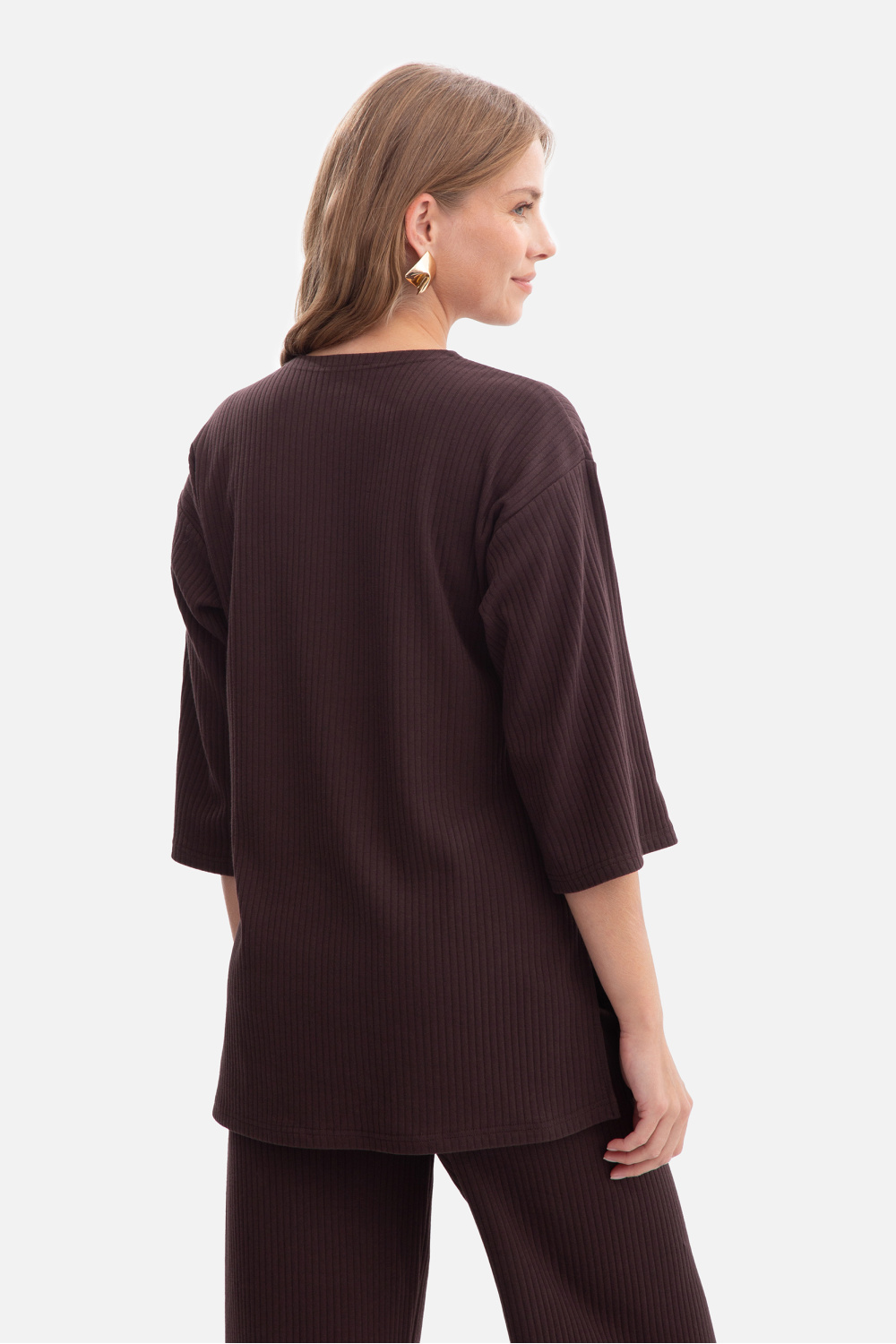 Bluzka Model B301 Gorzka Czekolada - BeWear - obrazek 3