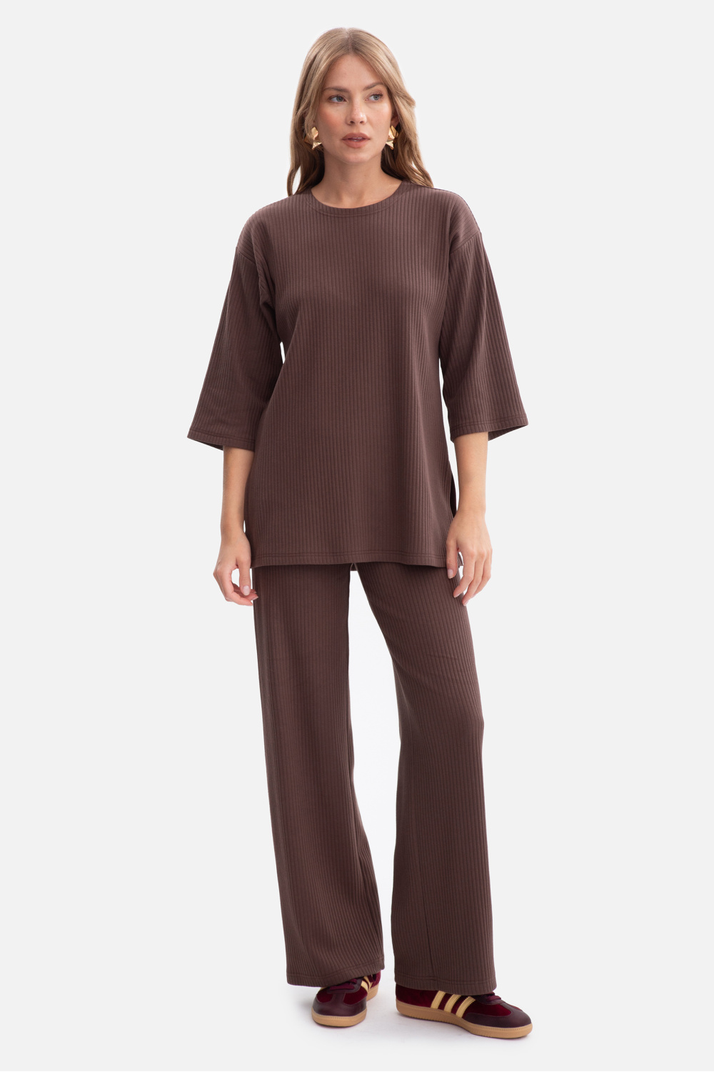 Spodnie Damskie Model B300 Brown - BeWear - obrazek 2