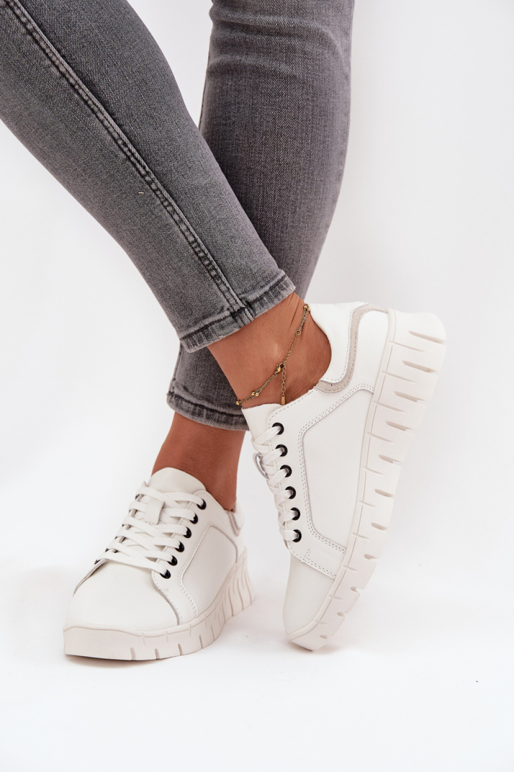 Półbuty Model Vinceza 41493 White - Step in style - obrazek 3