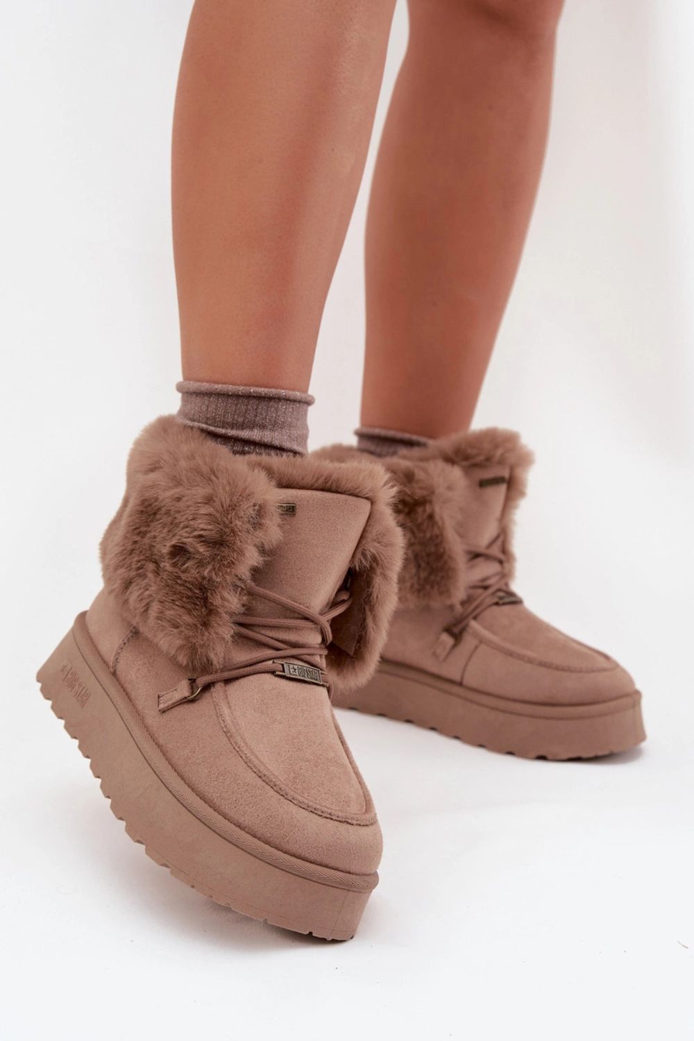 Śniegowce Model Big Star SS274114 Beige - Step in style - obrazek 3
