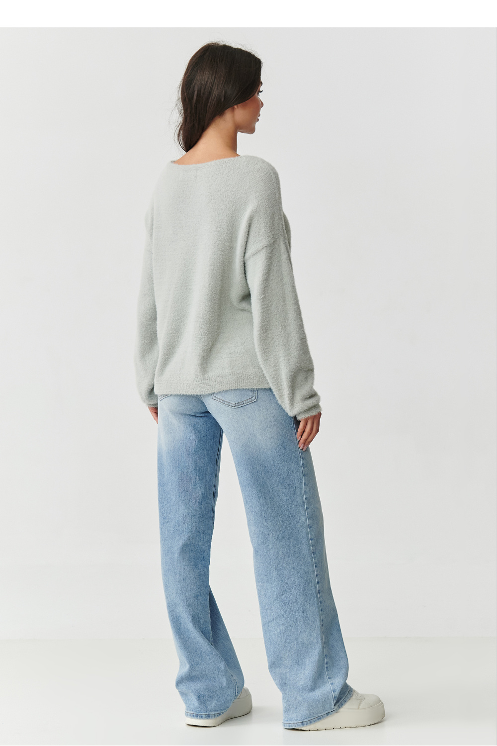 Sweter Damski Model S171 Light Grey - Makadamia - obrazek 3
