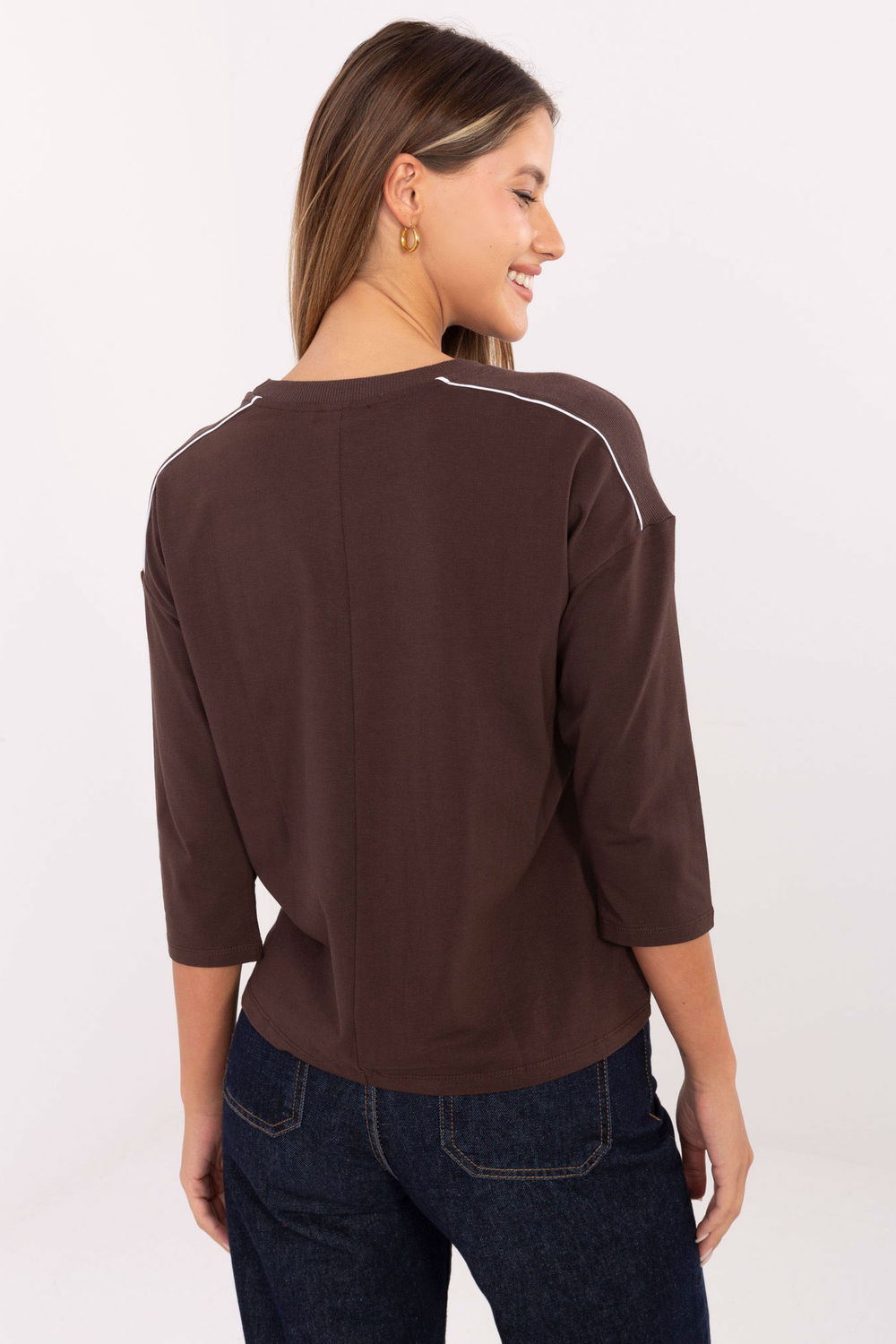 Bluzka Model RV-BZ-A826.89 Dark Brown - Relevance - obrazek 3