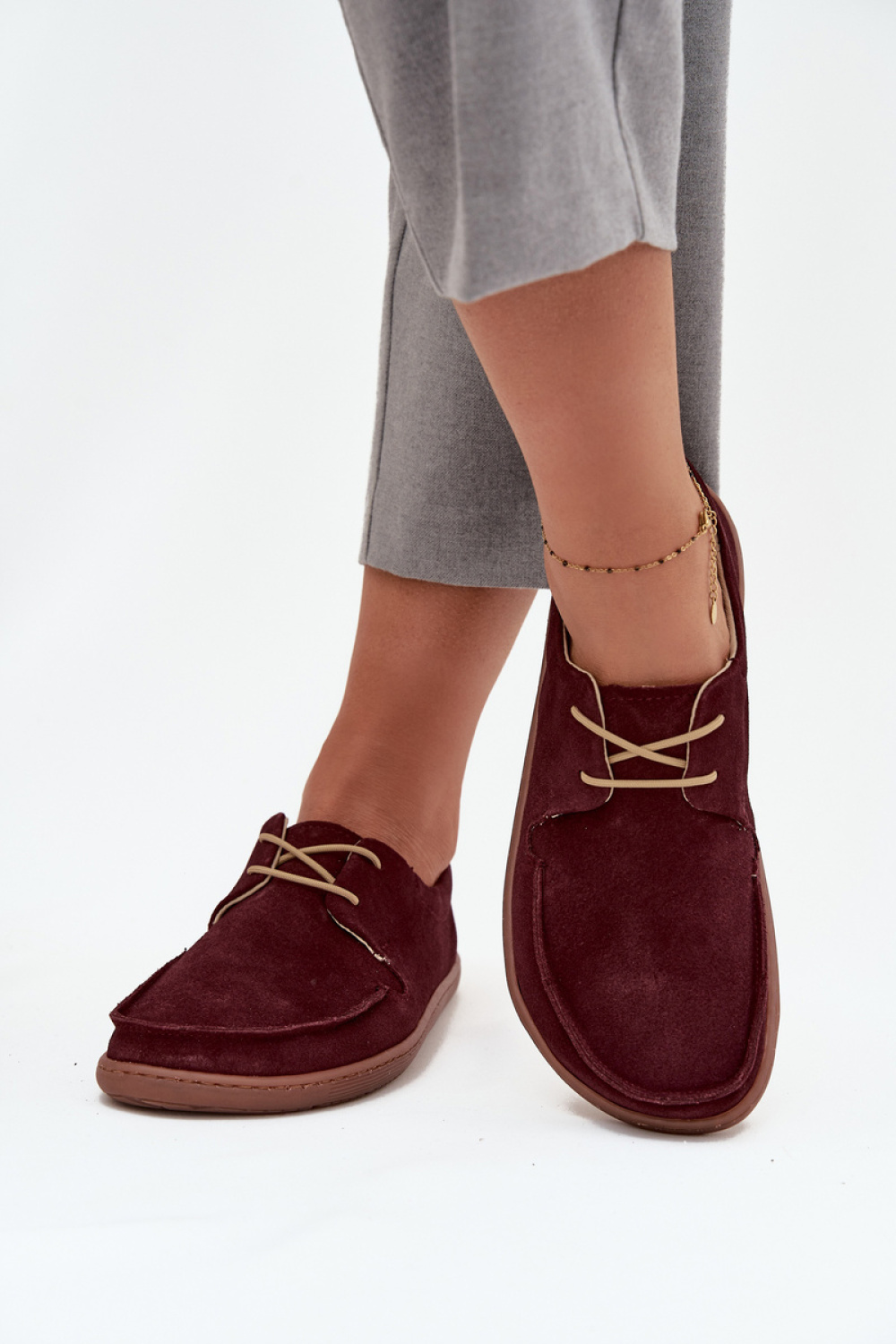 Półbuty Model Zazoo 327 Bordo - Step in style - obrazek 3