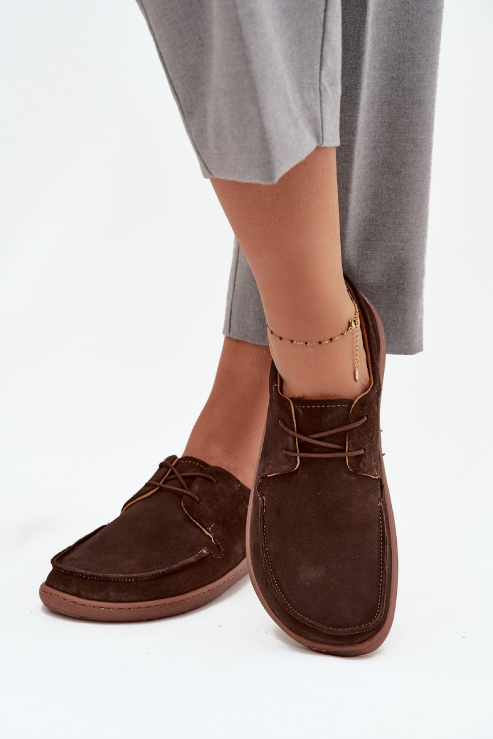 Półbuty Model Zazoo 327 Czekolada - Step in style - obrazek 3