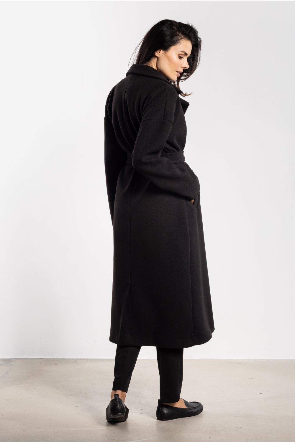 Płaszcz Damski Model A750 Black - awama - obrazek 3