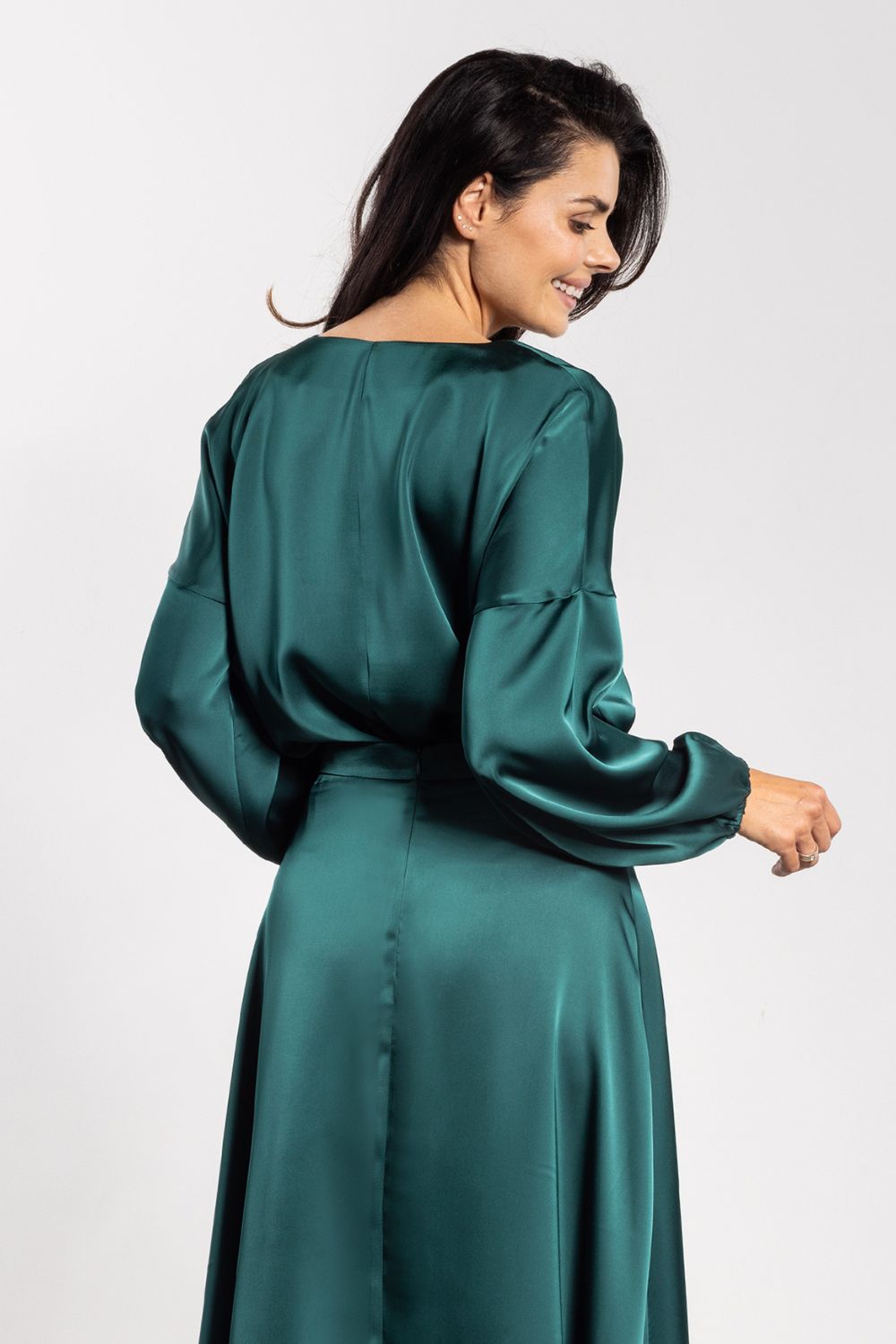 Bluzka Model A740 Bottle Green - awama - obrazek 3