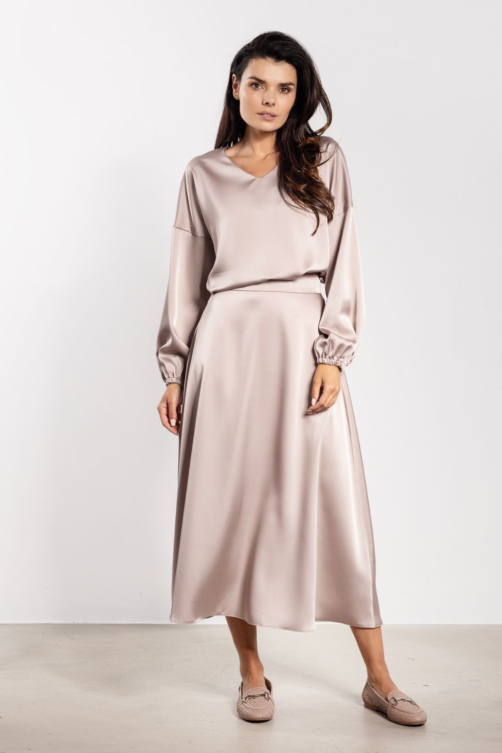 Spódnica Model A739 Beige - awama - obrazek 2