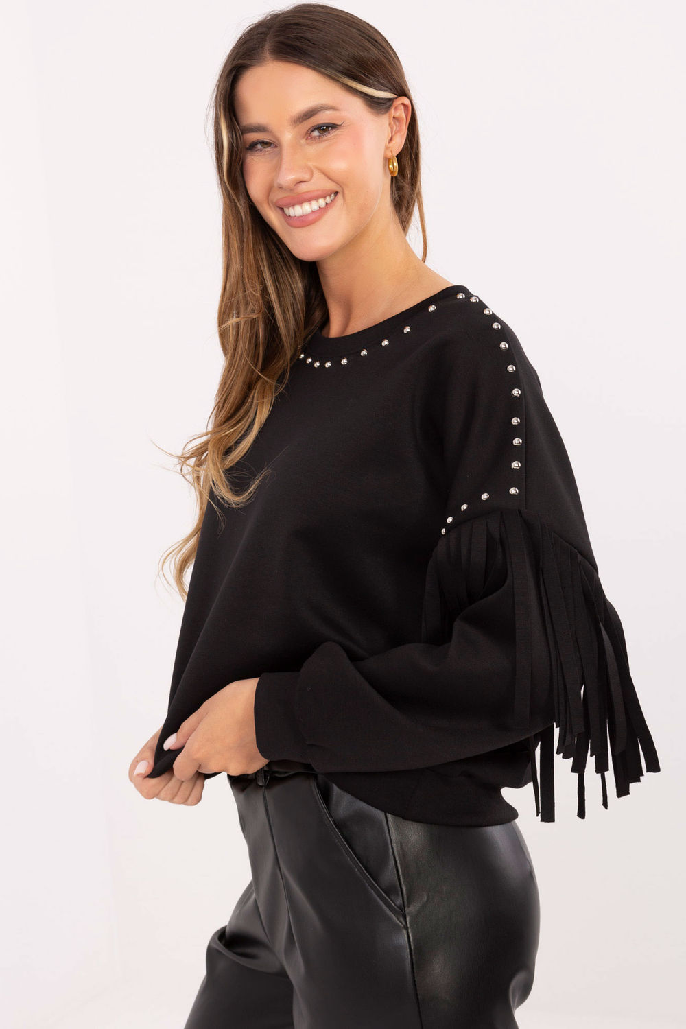 Bluza Damska Model IT-BL-21731.85 Black - Rue Paris - obrazek 2