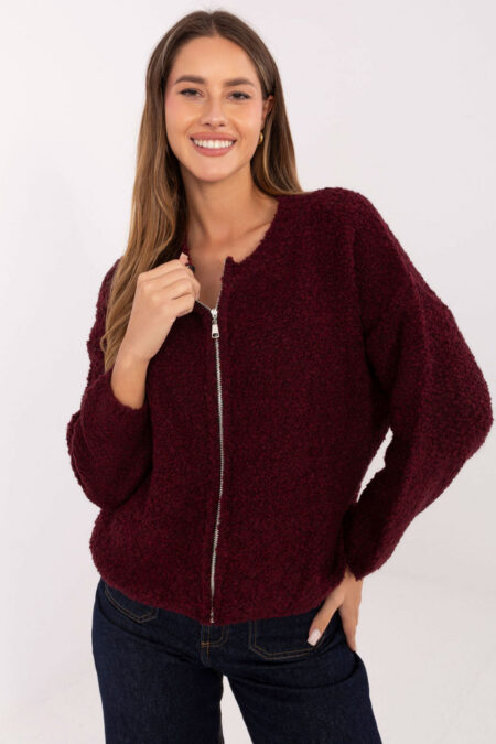 Sweter Damski Model MI-SW-3WB219.21 Bordo - Rue Paris