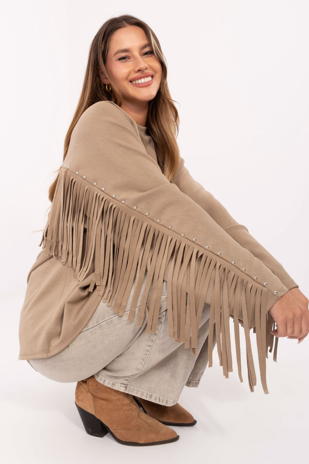 Bluza Damska Model IT-BZ-21695.10 Dark Beige - Factory Price - obrazek 2