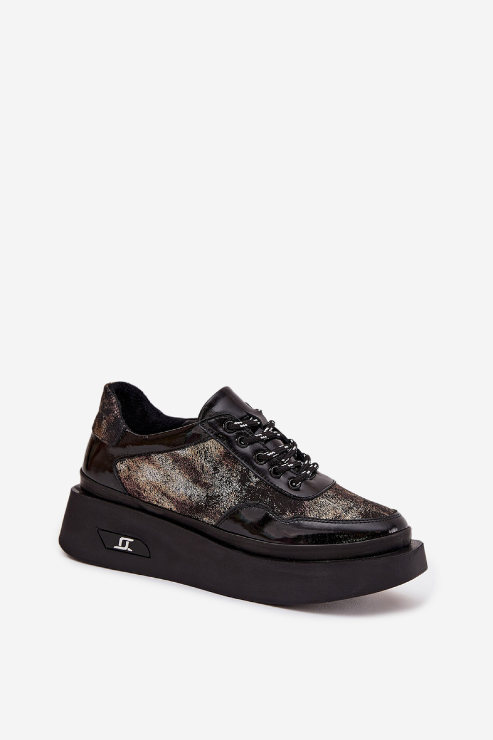 Półbuty Model Artiker 57C2042 Black/Gold - Step in style - obrazek 2