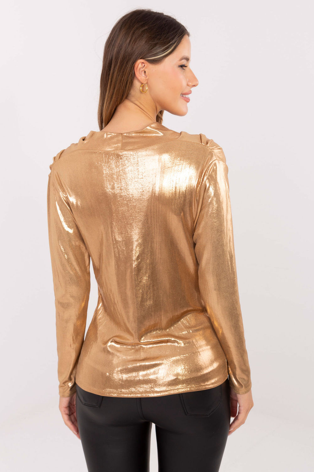 Bluzka Model DHJ-BZ-15268.30 Camel - Italy Moda - obrazek 3