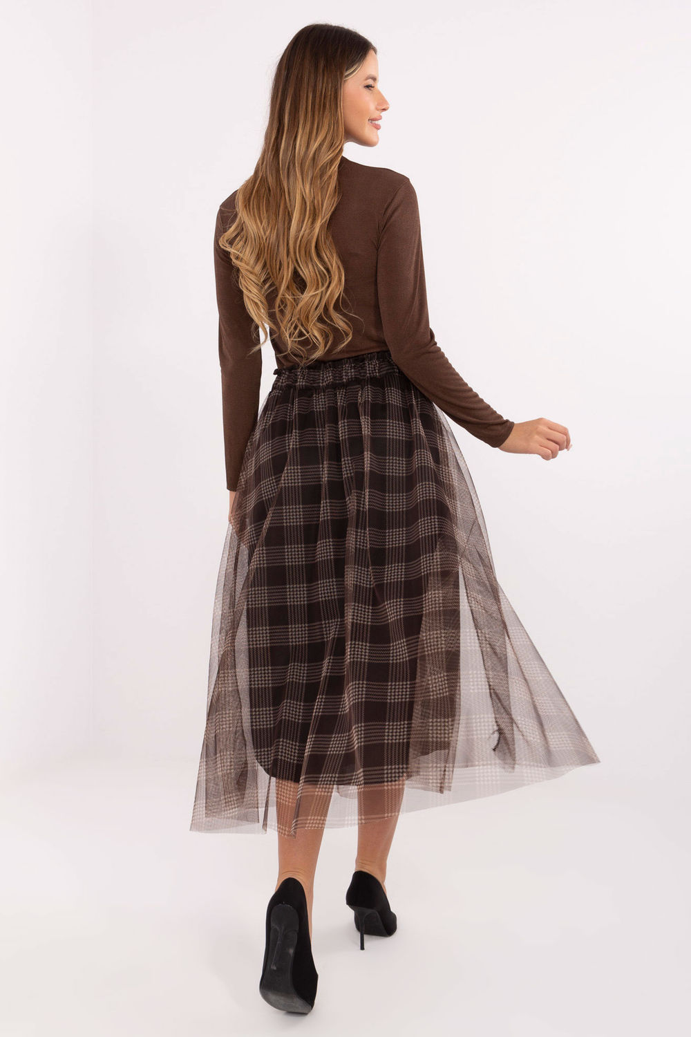 Spódnica Model MI-SD-271329-2.02 Brown - Italy Moda - obrazek 3