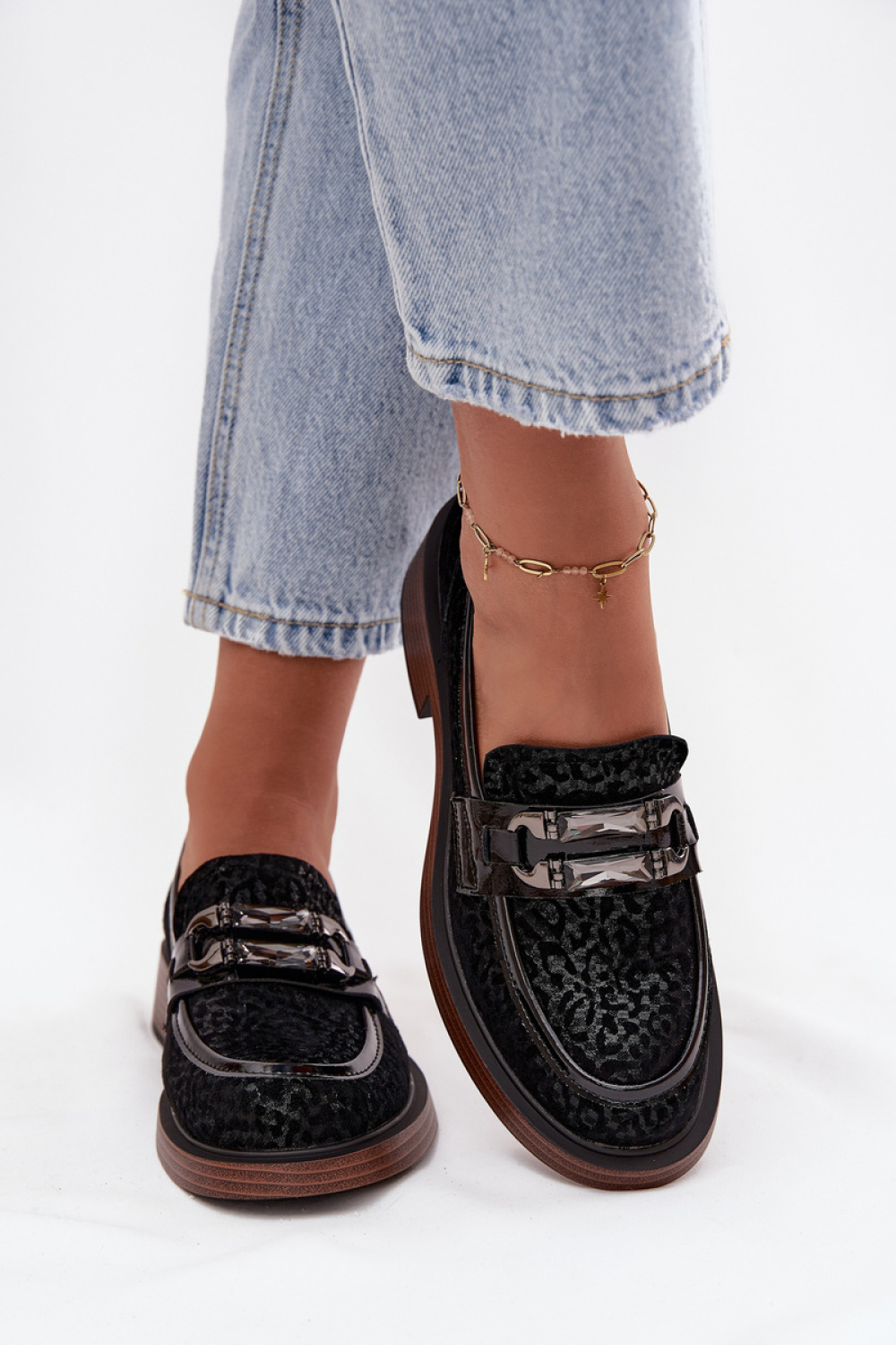 Mokasyny Model DA MR52-176 Black - Step in style - obrazek 3