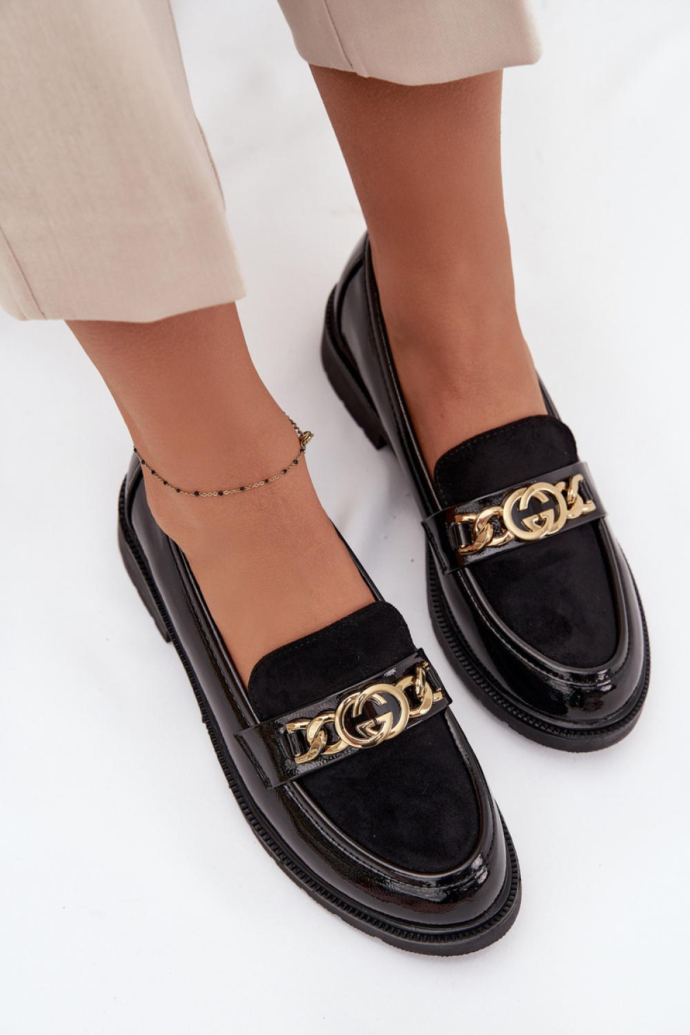 Mokasyny Model S.Barski HY52-540 Black - Step in style - obrazek 3