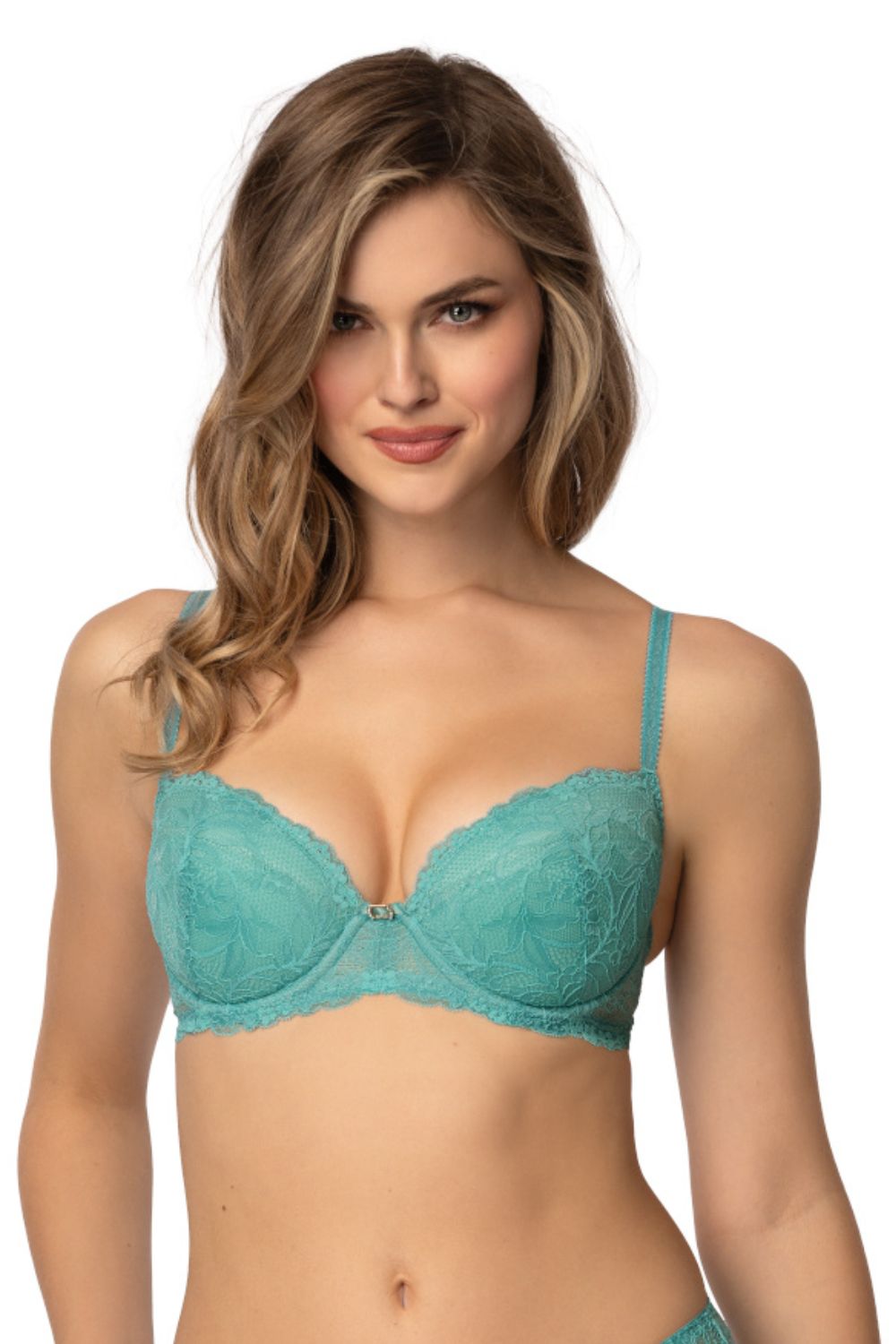 Biustonosz push up Biustonosz Push-up Model Eternal M-4028/11 Turkus - Mat - obrazek 3
