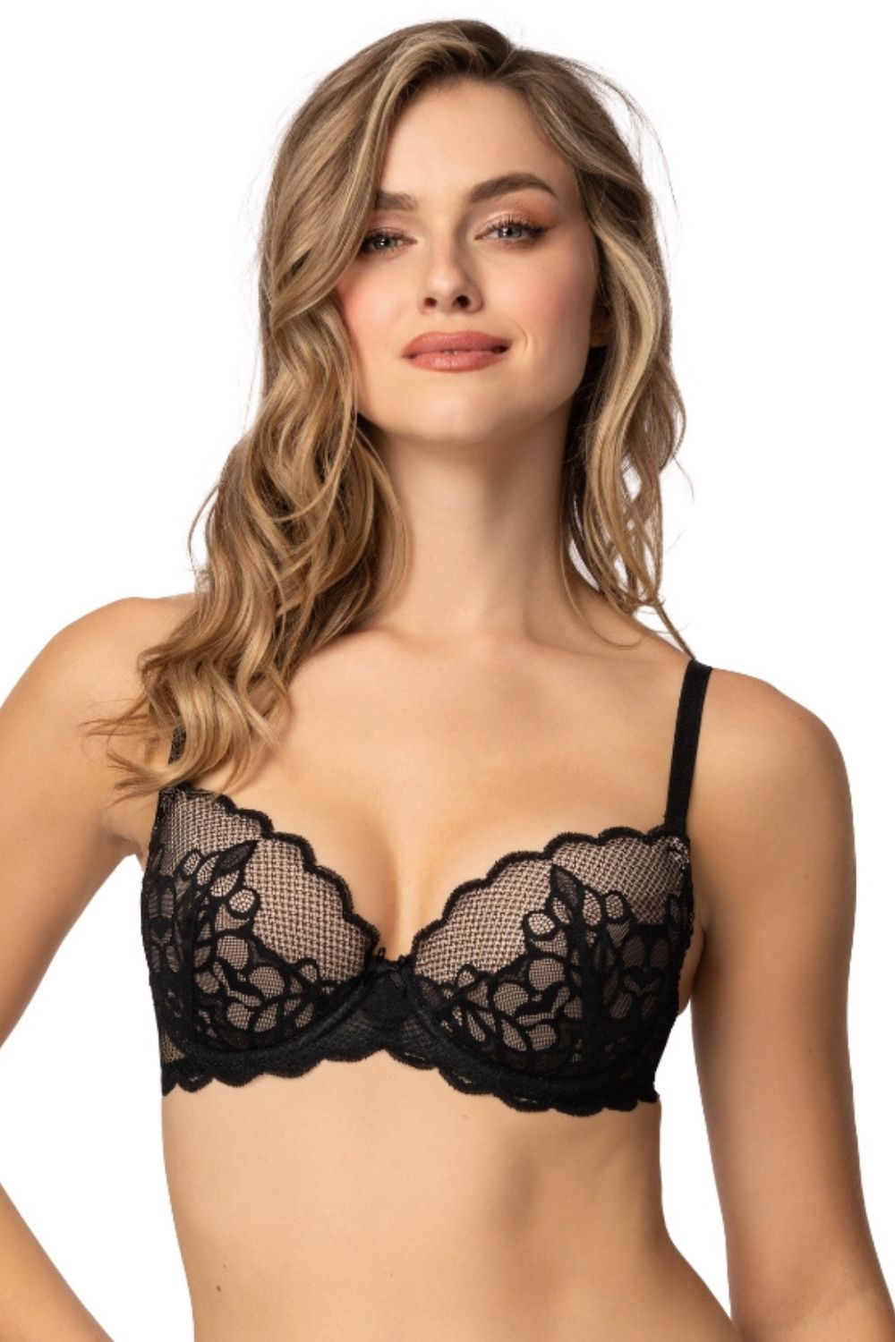 Biustonosz push up Biustonosz Push-up Model Venice M-4023/11 Black - Mat - obrazek 3