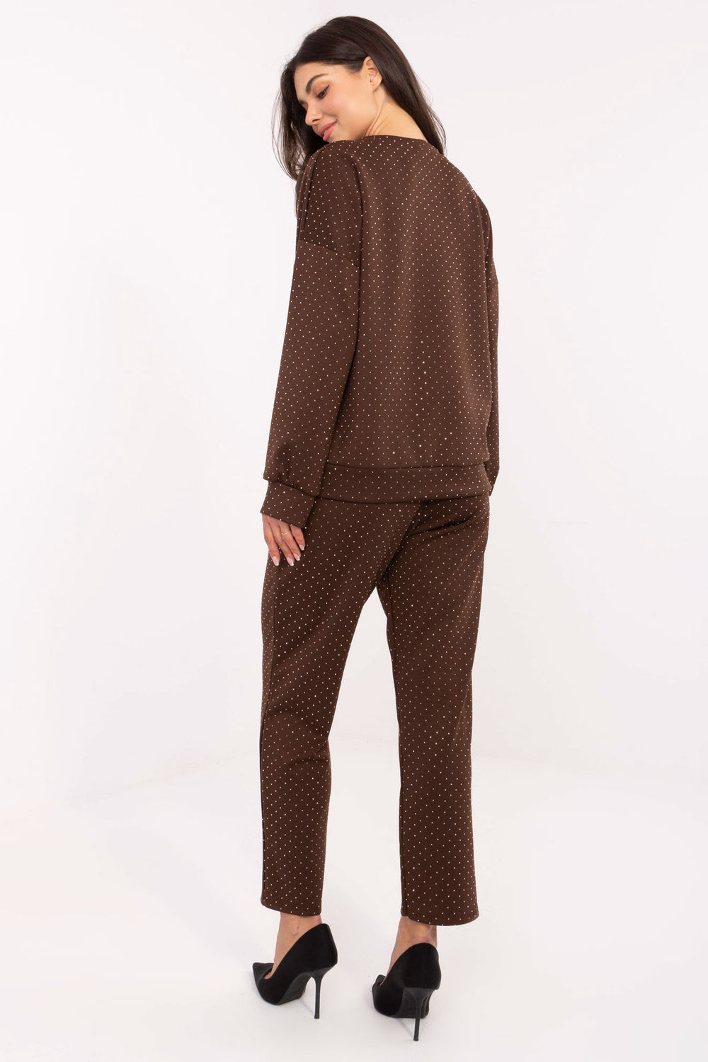 Spodnie Komplet Model IT-KMPL-21718.27P Brown - Rue Paris - obrazek 3
