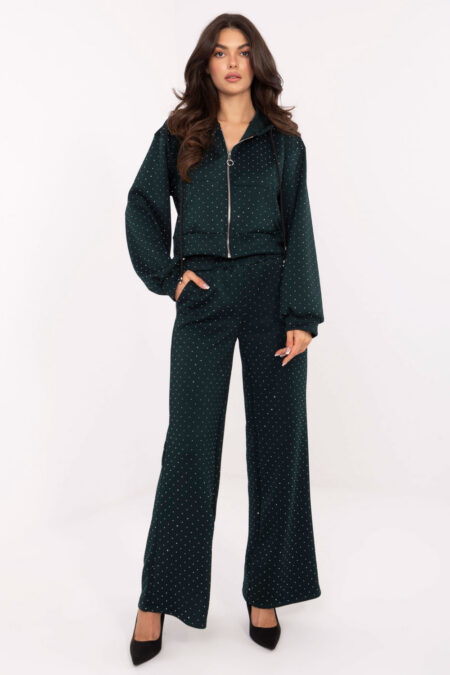 Spodnie Komplet Model IT-KMPL-21709.18 Dark Green - Rue Paris