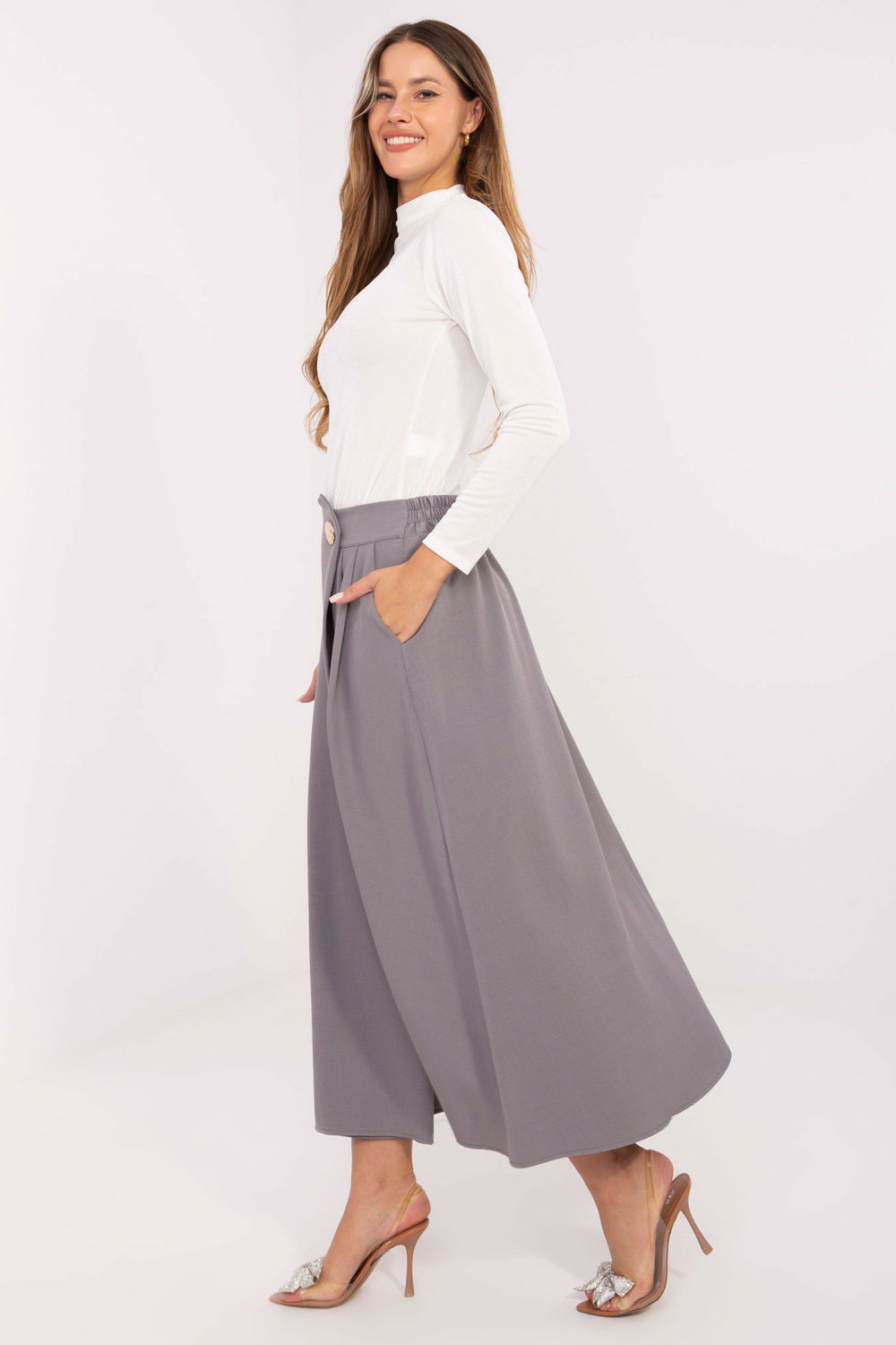 Spódnica Model IT-SD-81036.32 Grey - Rue Paris - obrazek 2