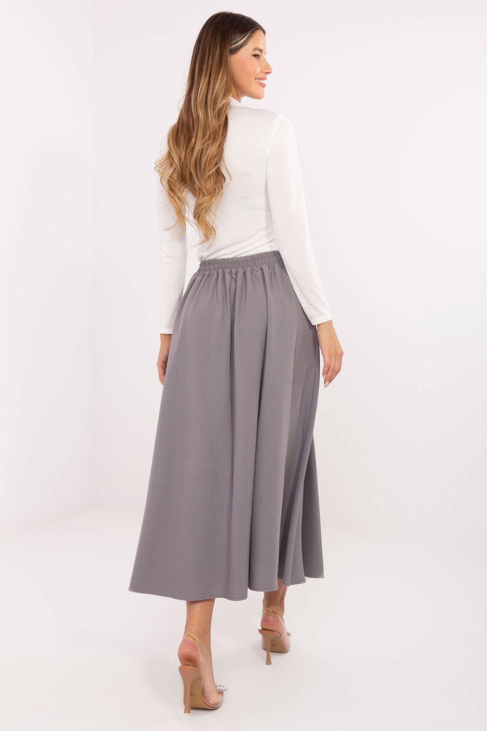 Spódnica Model IT-SD-81036.32 Grey - Rue Paris - obrazek 3