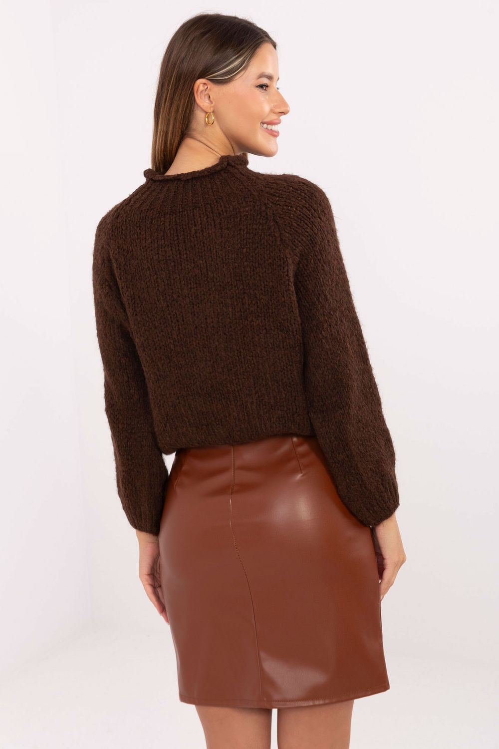 Spódnica Model IT-SD-FL3019.83 Light Brown - Rue Paris - obrazek 3