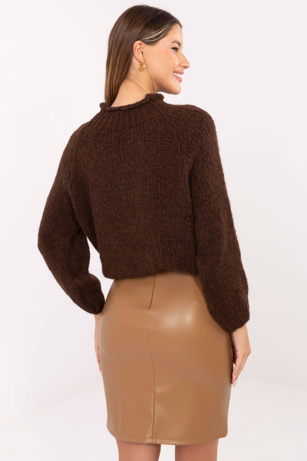 Spódnica Model IT-SD-FL3019.83 Camel - Rue Paris - obrazek 3