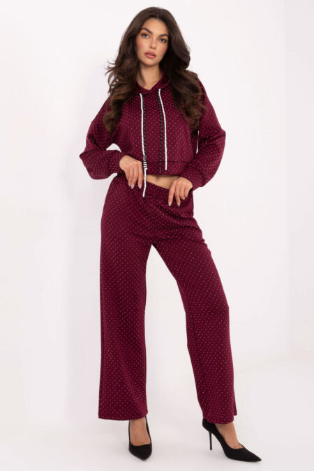 Spodnie Komplet Model IT-KMPL-21719.86 Bordo - Rue Paris