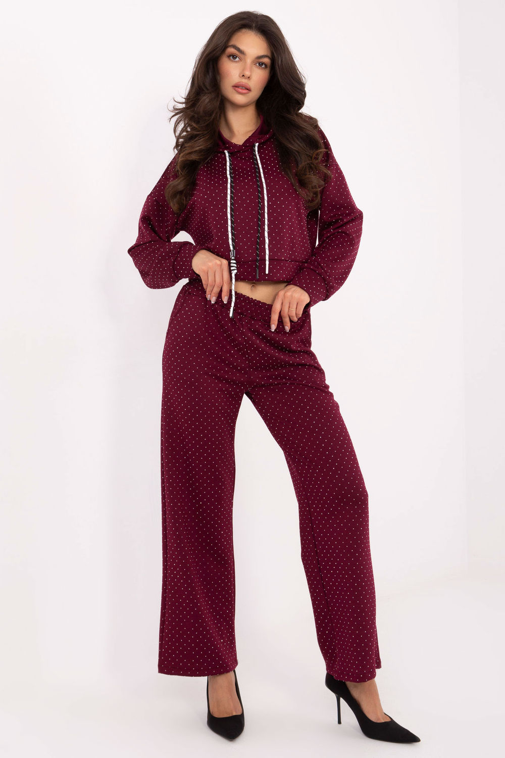 Spodnie Komplet Model IT-KMPL-21719.86 Bordo - Rue Paris