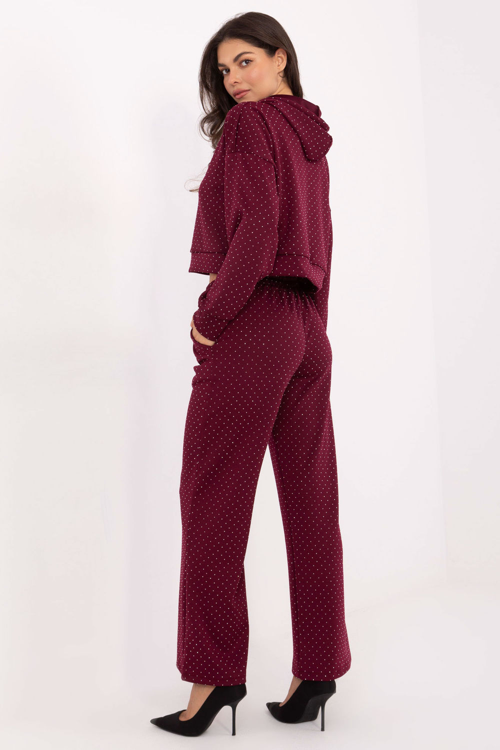 Spodnie Komplet Model IT-KMPL-21719.86 Bordo - Rue Paris - obrazek 3