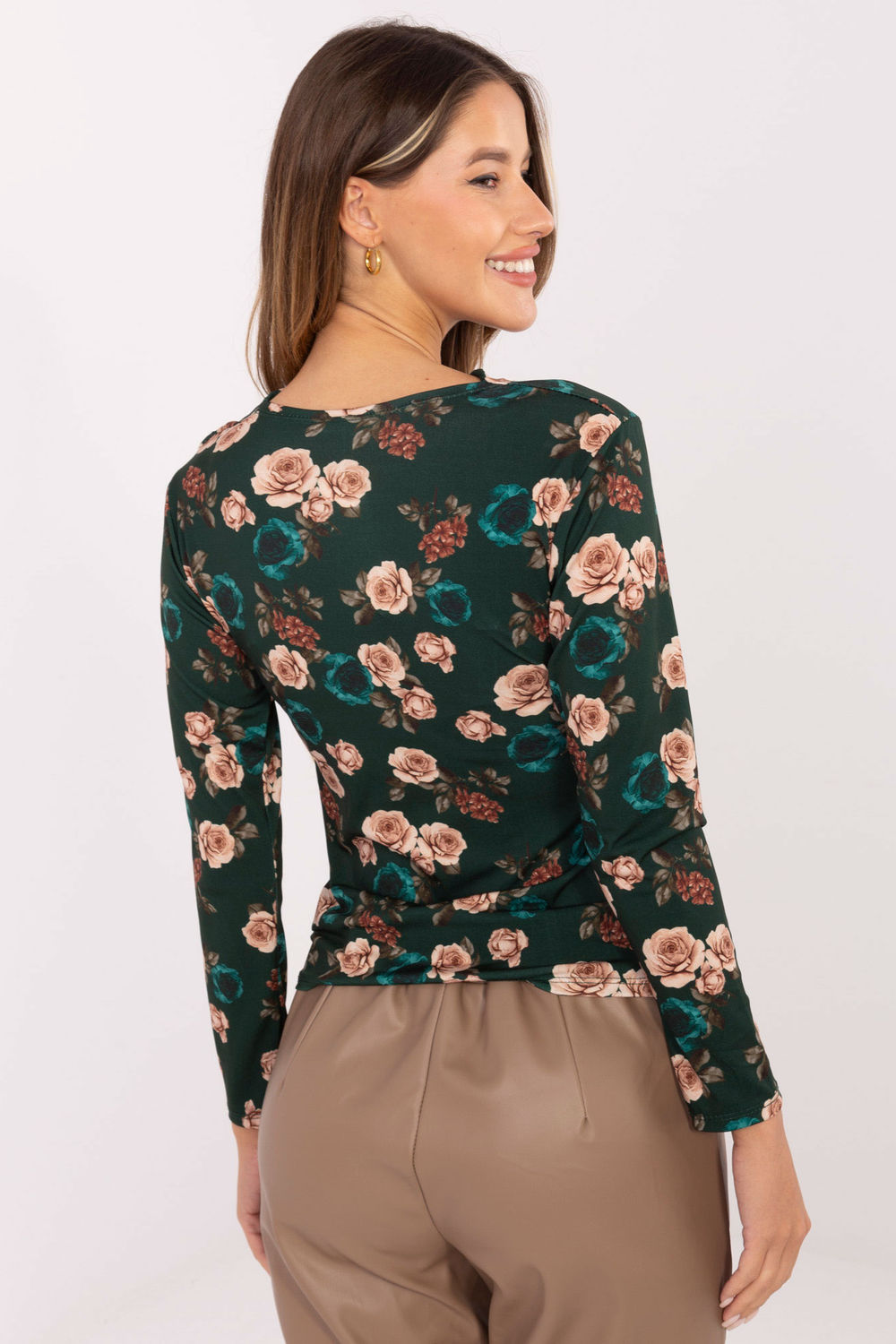 Bluzka Model IT-BZ-20315-1.19P Dark green - Rue Paris - obrazek 3