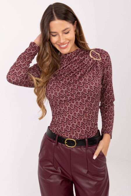 Bluzka Model IT-BZ-20315.01 Bordo - Rue Paris