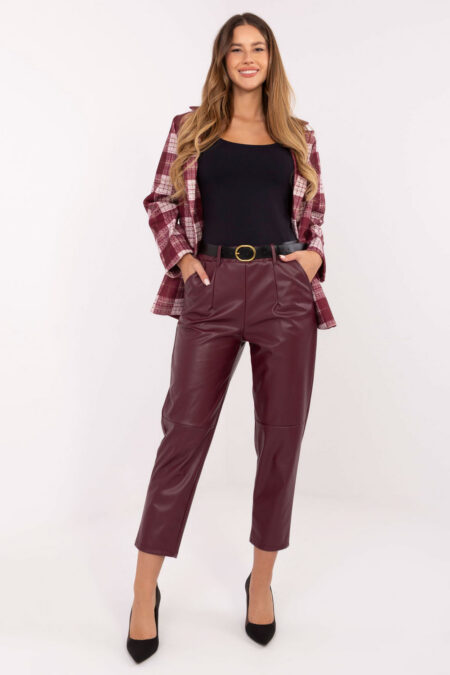 Spodnie Damskie Model IT-SP-FL8576.06P Bordo - Rue Paris