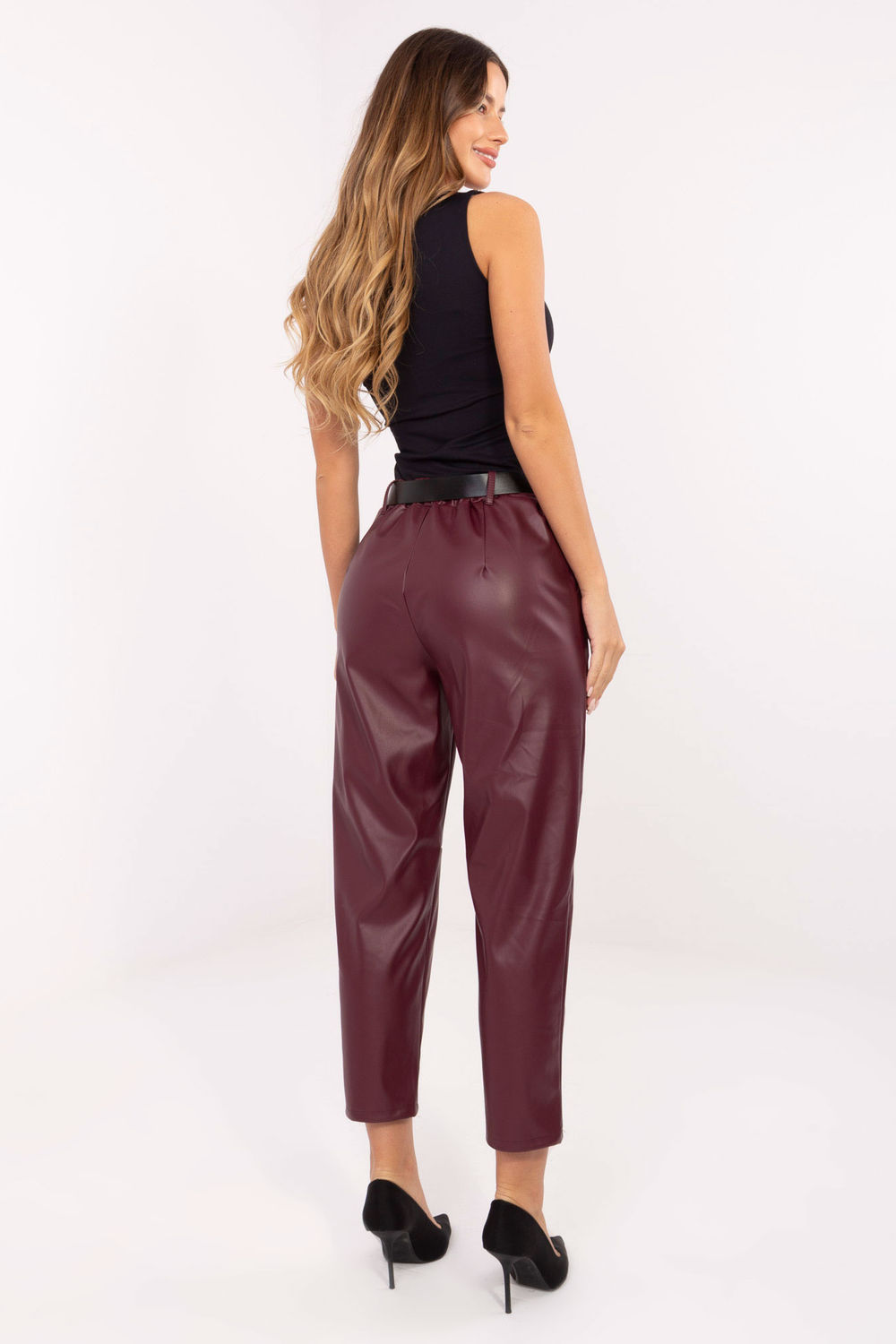 Spodnie Damskie Model IT-SP-FL8576.06P Bordo - Rue Paris - obrazek 3