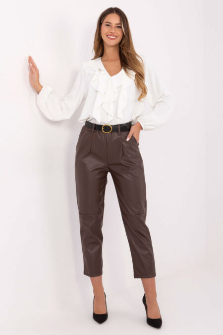 Spodnie Damskie Model IT-SP-FL8576.06P Dark Brown - Rue Paris