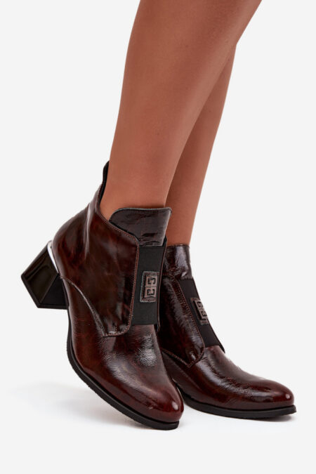 Botki Model Zazoo 60560 Dark Brown - Step in style