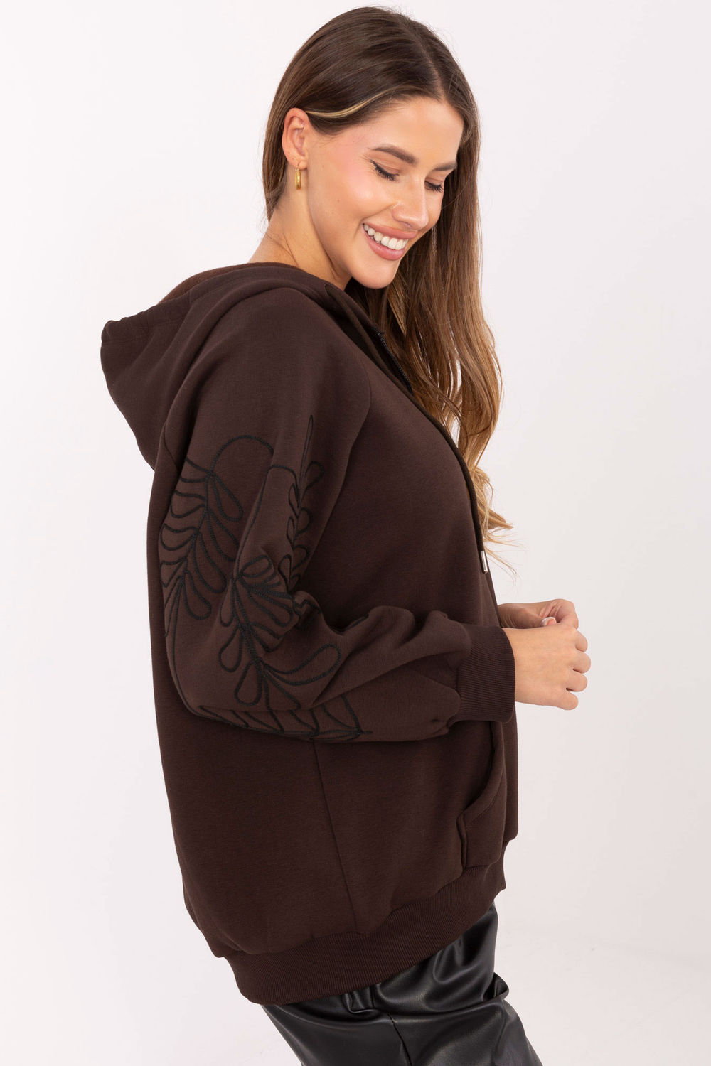 Bluza Damska Model RV-BL-A911.22 Dark Brown - Relevance - obrazek 2