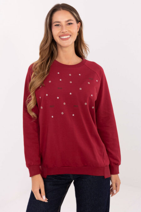 Bluza Damska Model RV-BZ-A876.52 Bordo - Relevance