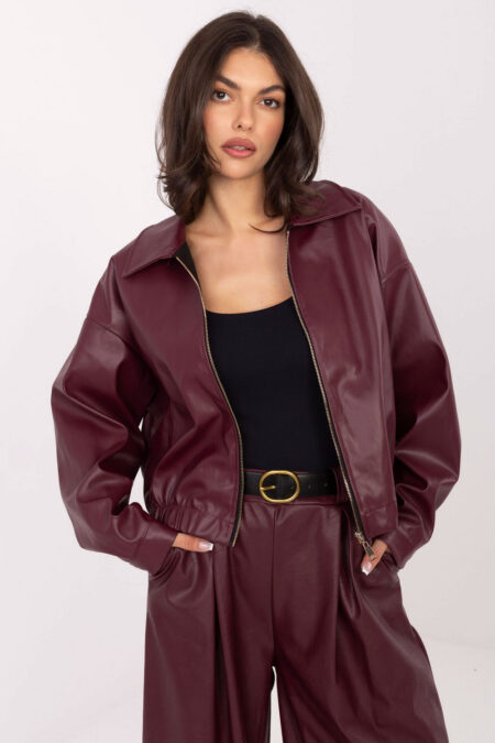 Kurtka Damska Model IT-KR-FL9707.34 Bordo - Rue Paris