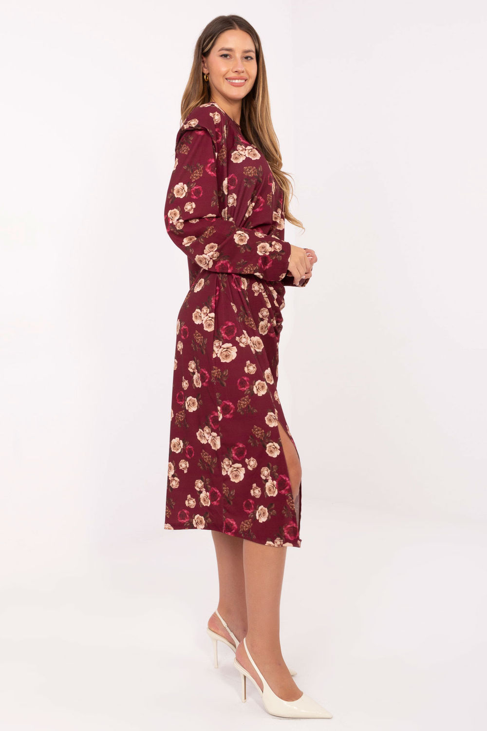 Sukienka Model IT-SK-20057-1.02 Bordo - Rue Paris - obrazek 2