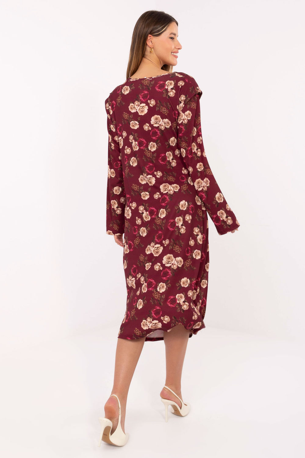 Sukienka Model IT-SK-20057-1.02 Bordo - Rue Paris - obrazek 3