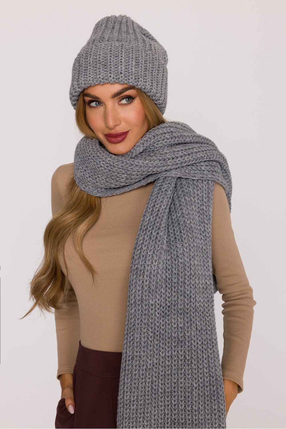 Szal Model MOE896 Grey - Moe - obrazek 2